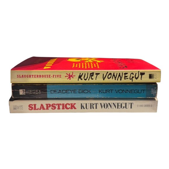 Kurt Vonnegut Paperback Trio: "Slaughterhouse-Five" "Deadeye Dick" & "Slapstick" - Picture 1 of 7